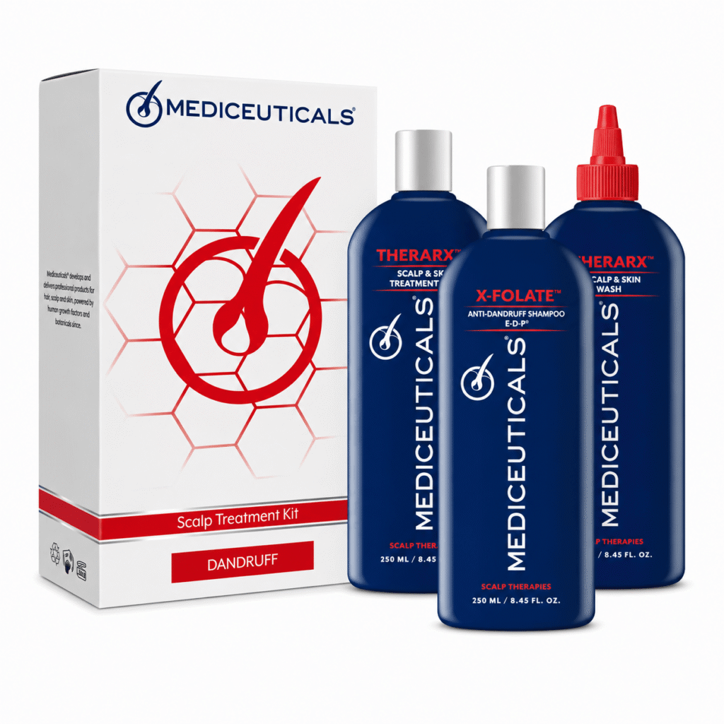 mediceuticals dandruff scalp – zestaw na łupież i swędzenie skóry głowy