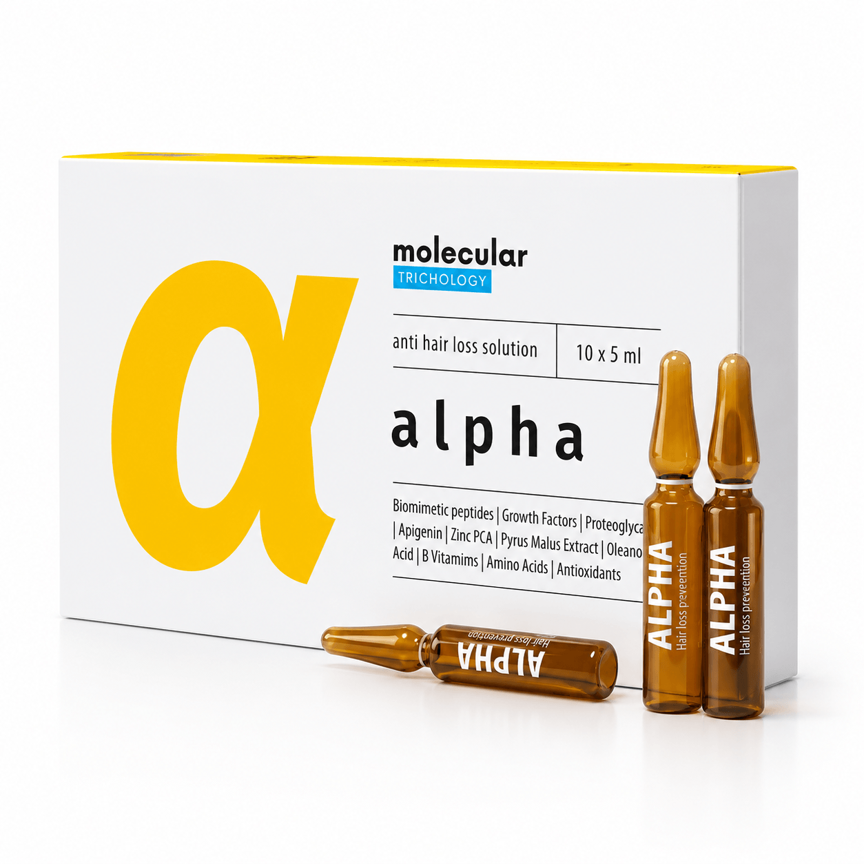 molecular trichology alpha hair loss prevention solution ampułki z serum 10×5 ml molecular trichology alpha hair loss prevention solution ampułki z serum 10×5 ml